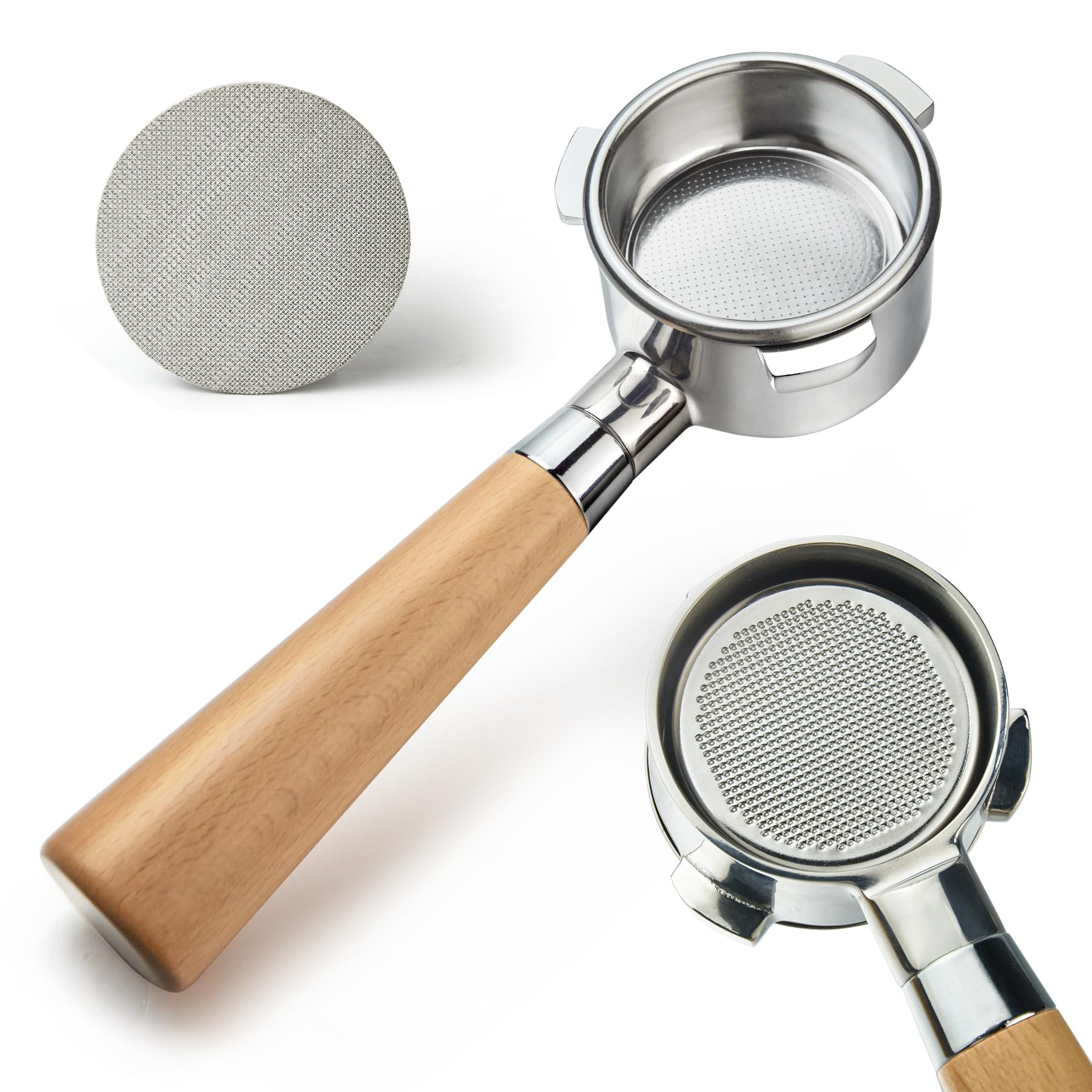 Amazon.com: 51 mm Bottomless Portafilter with Puck Screen 3 Ears